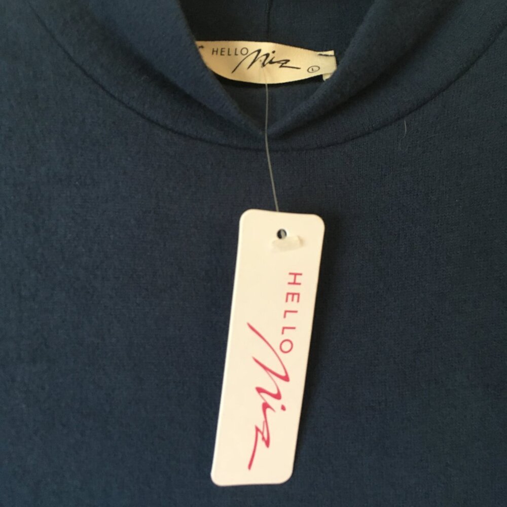 ❄️ NWT Cashmere Like Sweater Knit Front Pleat Maternity Dress Mock Neck Size L - Picture 3 of 5